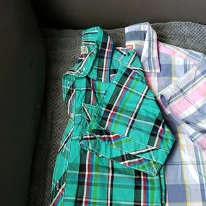 Two short sleeve button down lightly loved